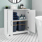 Cabot Small Bathroom Storage Cabinet with Doors by Bush Furniture