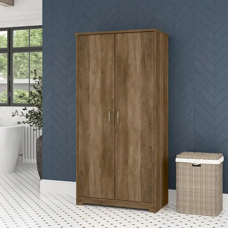 Cabot Tall Bathroom Storage Cabinet with Doors by Bush Furniture