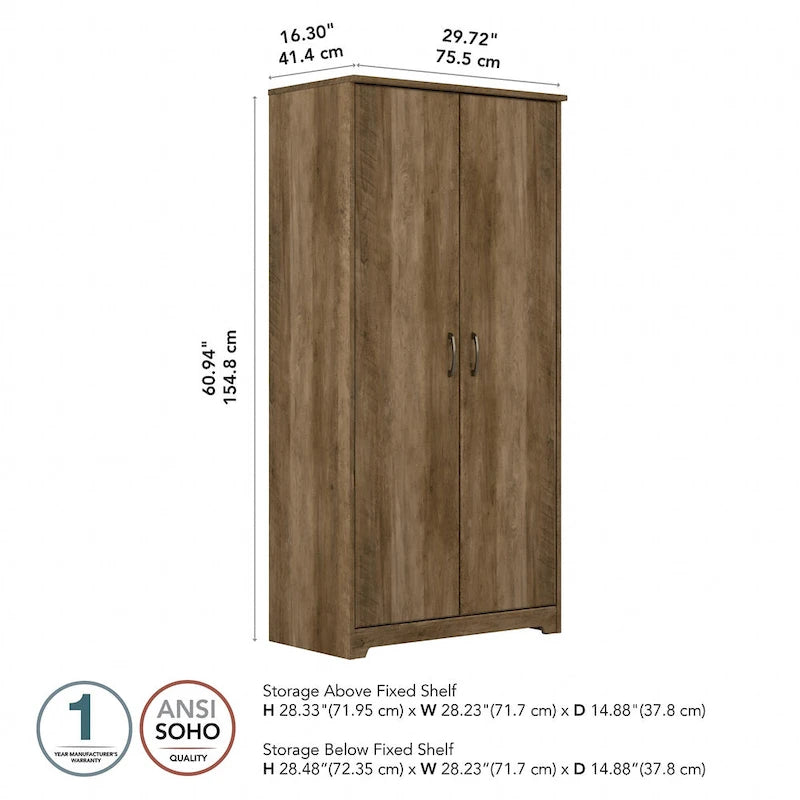 Cabot Tall Bathroom Storage Cabinet with Doors by Bush Furniture