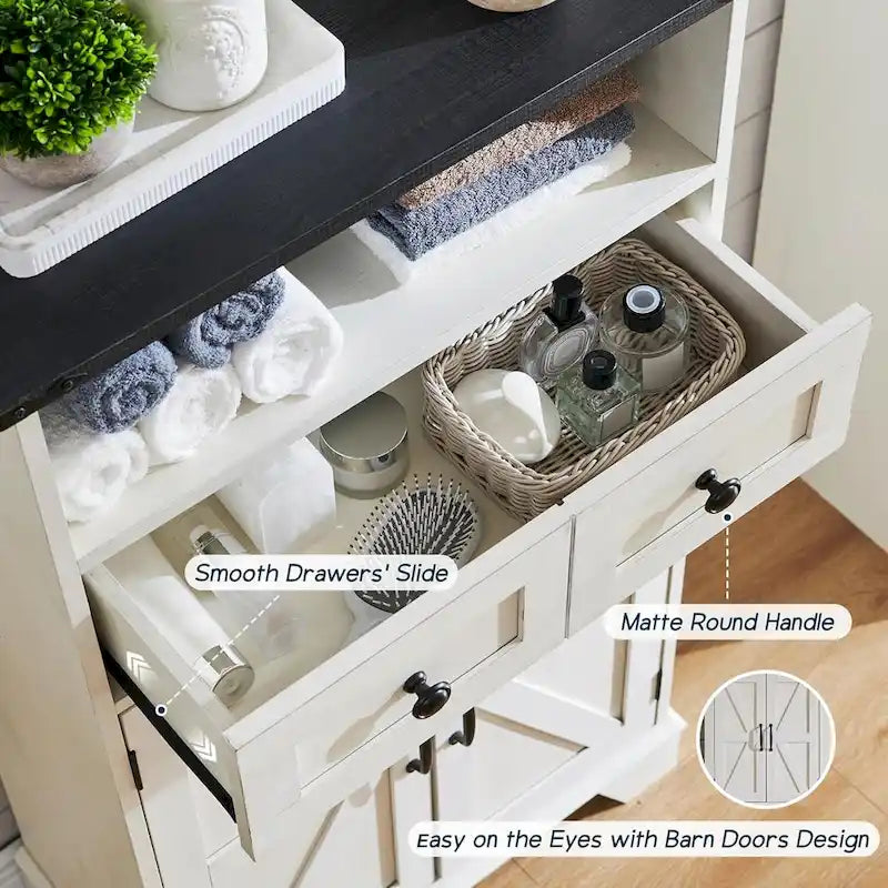 24  Farmhouse Bathroom Floor Cabinet, Wide Bathroom Storage Cabinet