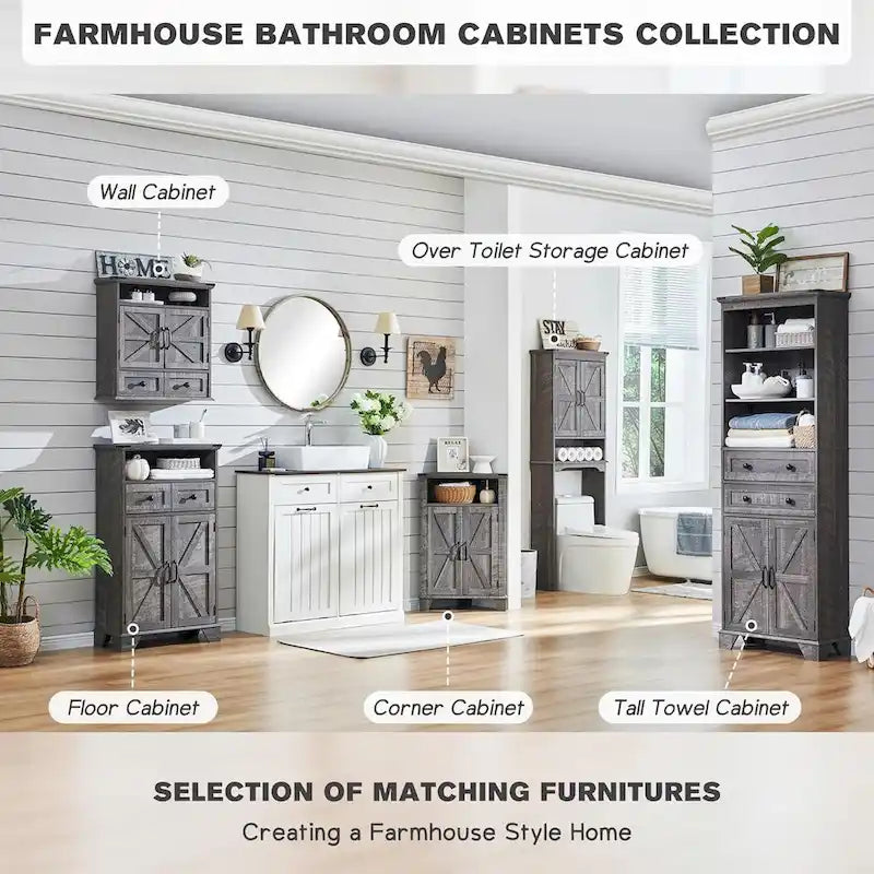 24  Farmhouse Bathroom Floor Cabinet, Wide Bathroom Storage Cabinet