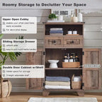 24  Farmhouse Bathroom Floor Cabinet, Wide Bathroom Storage Cabinet