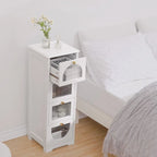 Bathroom Floor Cabinet with 4 Drawers, Small Wooden Storage Cabinet