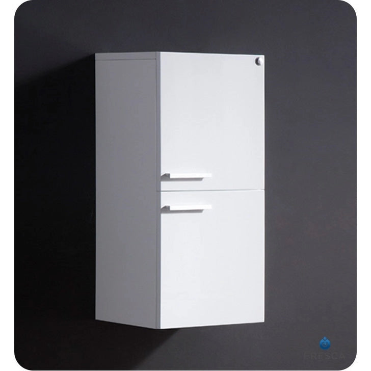 Fresca 27  Wall Mounted Bathroom Linen Cabinet with Two Storage Areas