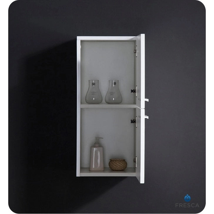 Fresca 27  Wall Mounted Bathroom Linen Cabinet with Two Storage Areas