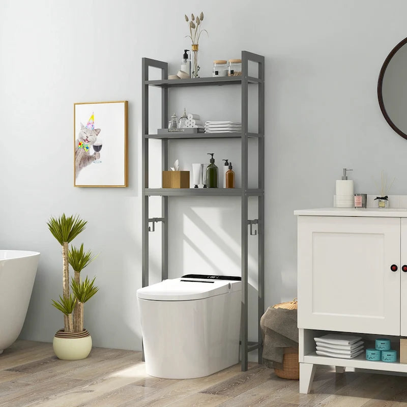 Costway Over-The-Toilet Storage Shelf Space Saving Metal Bathroom - See Details