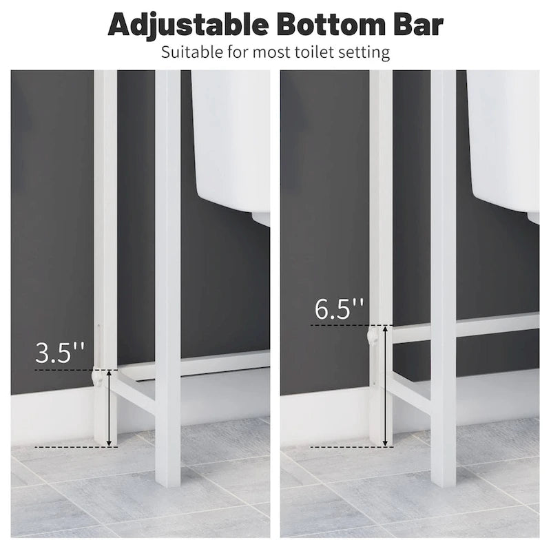 Costway Over-The-Toilet Storage Shelf Space Saving Metal Bathroom - See Details