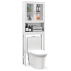 Costway Wooden Over The Toilet Storage Cabinet Spacesaver Organizer