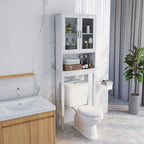 Costway Wooden Over The Toilet Storage Cabinet Spacesaver Organizer