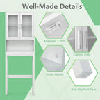 Costway Wooden Over The Toilet Storage Cabinet Spacesaver Organizer