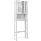 Costway Wooden Over The Toilet Storage Cabinet Spacesaver Organizer