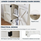 72  Tall Bathroom Storage Cabinet, Farmhouse Storage Cabinet - N/A