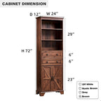 72  Tall Bathroom Storage Cabinet, Farmhouse Storage Cabinet - N/A