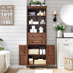 72  Tall Bathroom Storage Cabinet, Farmhouse Storage Cabinet - N/A