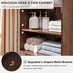72  Tall Bathroom Storage Cabinet, Farmhouse Storage Cabinet - N/A