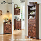 72  Tall Bathroom Storage Cabinet, Farmhouse Storage Cabinet - N/A