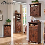 72  Tall Bathroom Storage Cabinet, Farmhouse Storage Cabinet - N/A