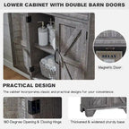 72  Tall Bathroom Storage Cabinet, Farmhouse Storage Cabinet - N/A