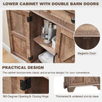 72  Tall Bathroom Storage Cabinet, Farmhouse Storage Cabinet - N/A