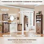 72  Tall Bathroom Storage Cabinet, Farmhouse Storage Cabinet - N/A