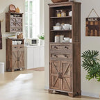72  Tall Bathroom Storage Cabinet, Farmhouse Storage Cabinet - N/A