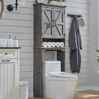 Farmhouse Over The Toilet Storage Cabinet, 67  Tall Bathroom Cabinet