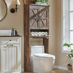 Farmhouse Over The Toilet Storage Cabinet, 67  Tall Bathroom Cabinet