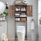 Farmhouse Over The Toilet Storage Cabinet, 67  Tall Bathroom Cabinet