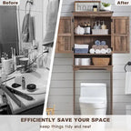 Farmhouse Over The Toilet Storage Cabinet, 67  Tall Bathroom Cabinet