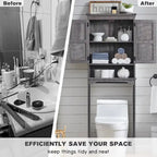 Farmhouse Over The Toilet Storage Cabinet, 67  Tall Bathroom Cabinet