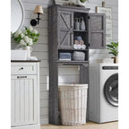 Farmhouse Over The Toilet Storage Cabinet, 67  Tall Bathroom Cabinet