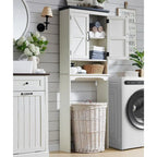 Farmhouse Over The Toilet Storage Cabinet, 67  Tall Bathroom Cabinet