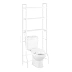 3 Tier Above Toilet Storage Rack for Bathroom with Metal Frame and Hooks
