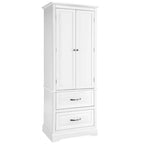 Costway 62  Tall Bathroom Freestanding Floor Storage Cabinet with 2 - 24  x 16  x 62  (L x W x H)