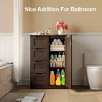 33  Kitchen Pantry Storage Cabinet , Freestanding Wooden Bathroom Storage Cabinet with 4 Drawers for Kitchen and Dining Room