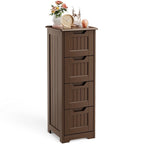 33  Kitchen Pantry Storage Cabinet , Freestanding Wooden Bathroom Storage Cabinet with 4 Drawers for Kitchen and Dining Room