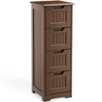 33  Kitchen Pantry Storage Cabinet , Freestanding Wooden Bathroom Storage Cabinet with 4 Drawers for Kitchen and Dining Room