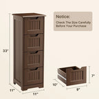 33  Kitchen Pantry Storage Cabinet , Freestanding Wooden Bathroom Storage Cabinet with 4 Drawers for Kitchen and Dining Room