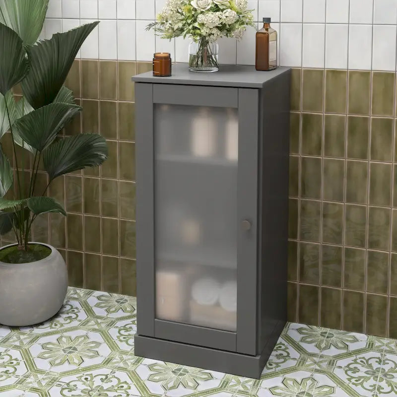 100% Solid Wood 16.5  Bathroom Cabinet with Optional Doors by Palace Imports
