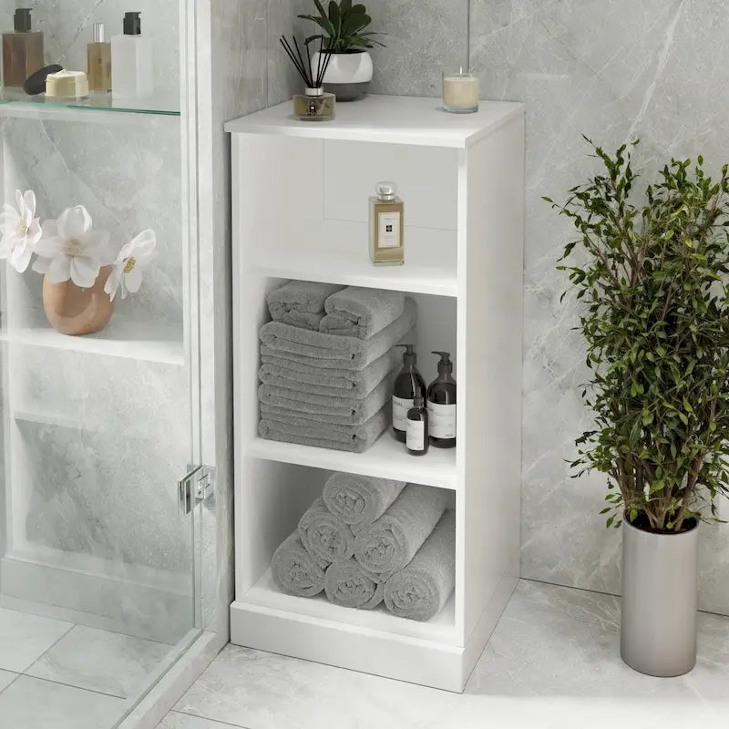 100% Solid Wood 16.5  Bathroom Cabinet with Optional Doors by Palace Imports