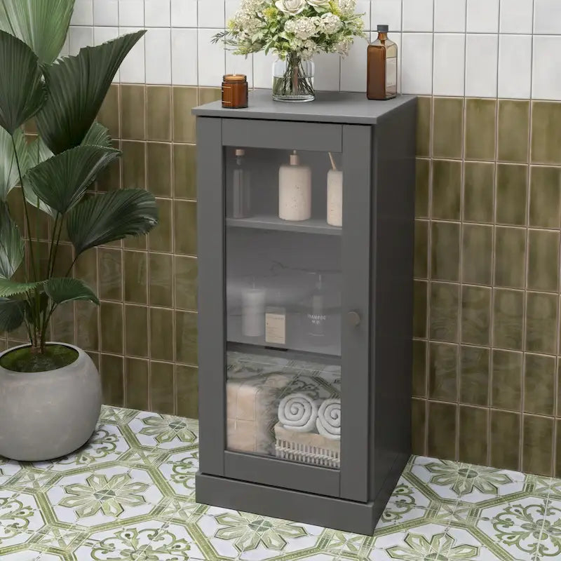 100% Solid Wood 16.5  Bathroom Cabinet with Optional Doors by Palace Imports