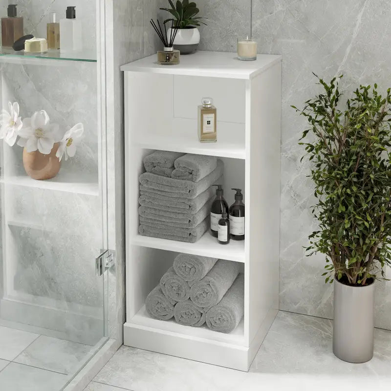 100% Solid Wood 16.5  Bathroom Cabinet with Optional Doors by Palace Imports