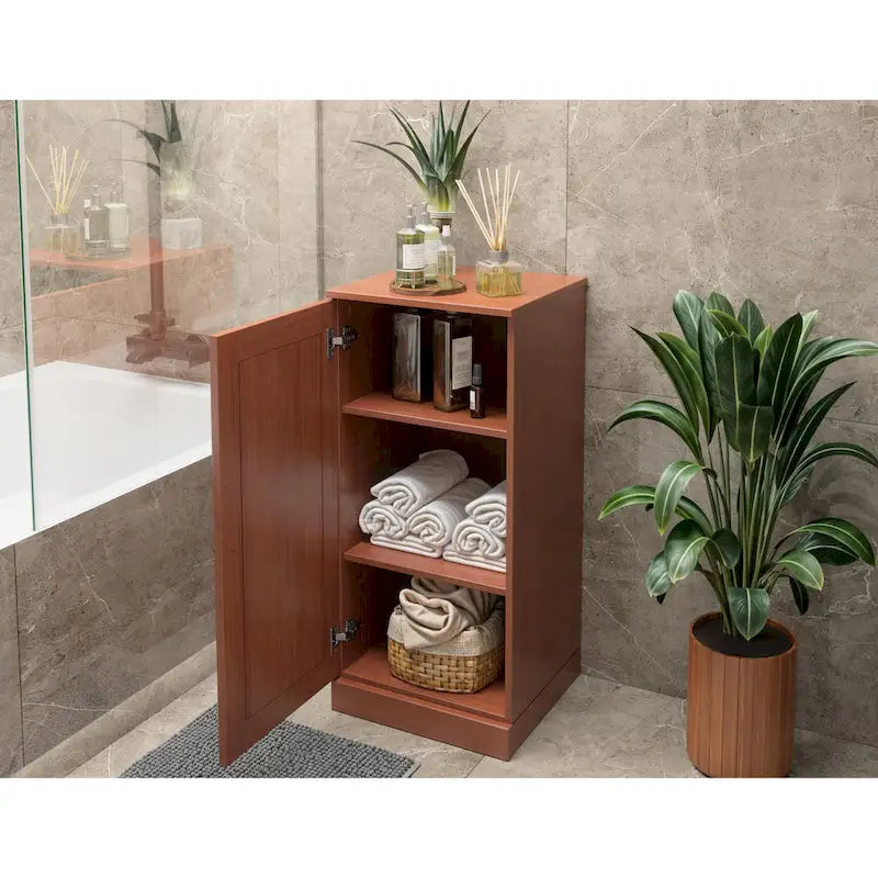 100% Solid Wood 16.5  Bathroom Cabinet with Optional Doors by Palace Imports