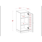 100% Solid Wood 16.5  Bathroom Cabinet with Optional Doors by Palace Imports
