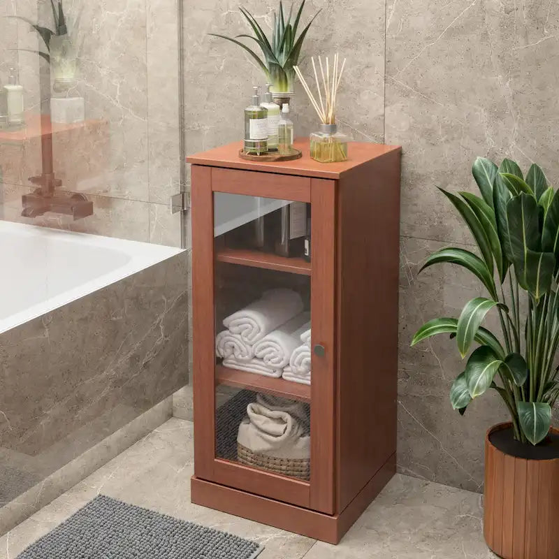 100% Solid Wood 16.5  Bathroom Cabinet with Optional Doors by Palace Imports