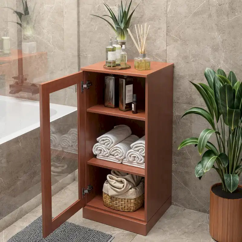 100% Solid Wood 16.5  Bathroom Cabinet with Optional Doors by Palace Imports