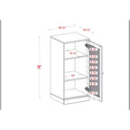 100% Solid Wood 16.5  Bathroom Cabinet with Optional Doors by Palace Imports