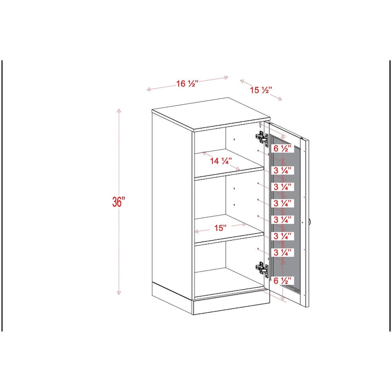 100% Solid Wood 16.5  Bathroom Cabinet with Optional Doors by Palace Imports