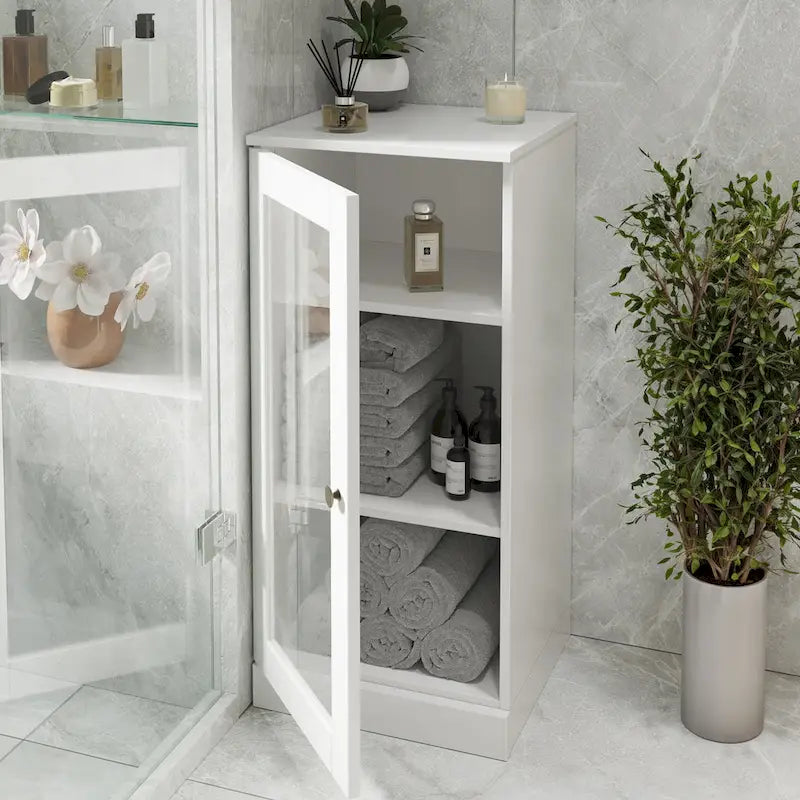 100% Solid Wood 16.5  Bathroom Cabinet with Optional Doors by Palace Imports