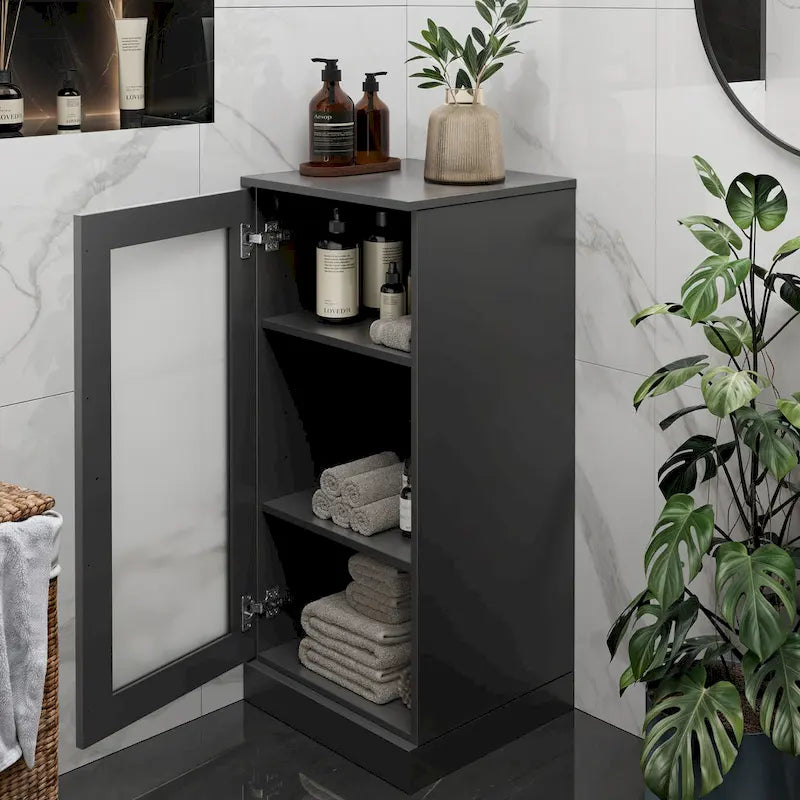 100% Solid Wood 16.5  Bathroom Cabinet with Optional Doors by Palace Imports